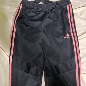 Active wear, adidas pink stripped joggers